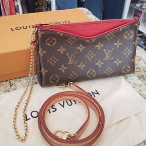 Louis Vuitton Pallas Clutch MNG Cerise Red